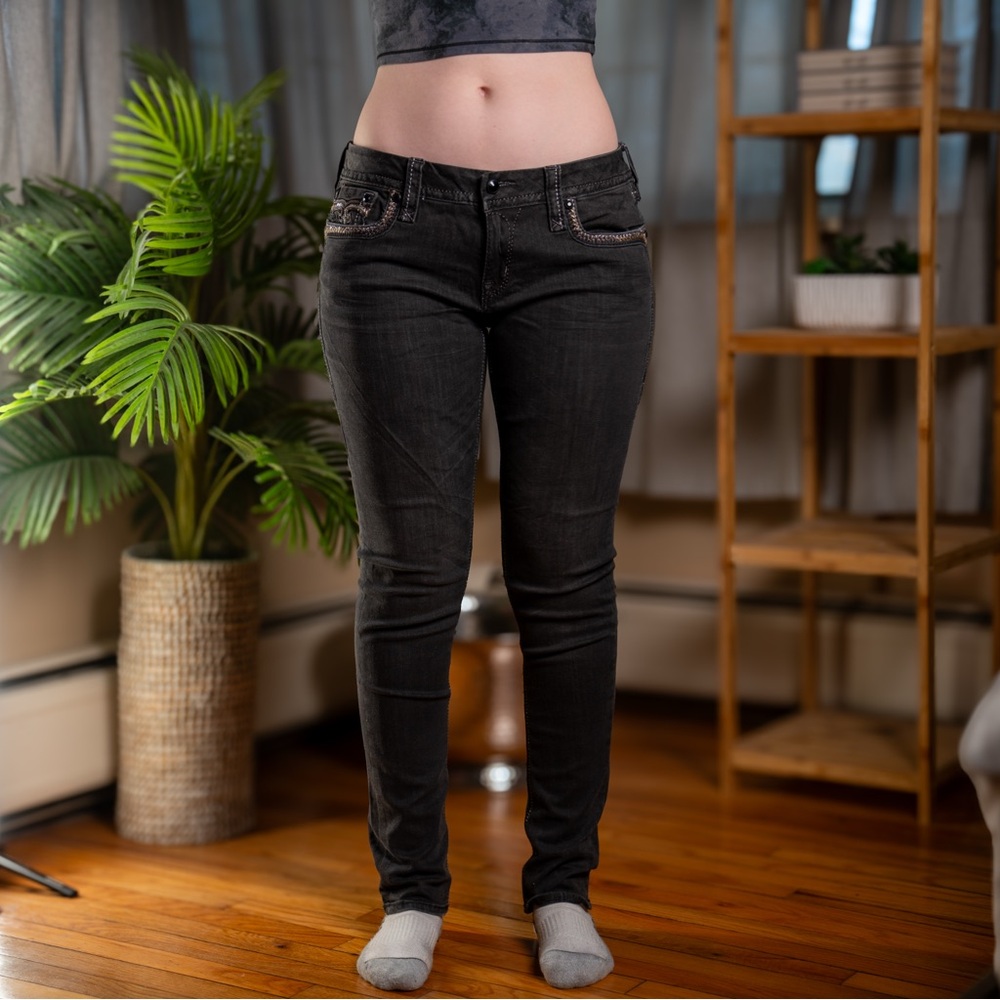 Rock Revival Black Skinny Jeans Stretch Fit